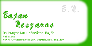 bajan meszaros business card